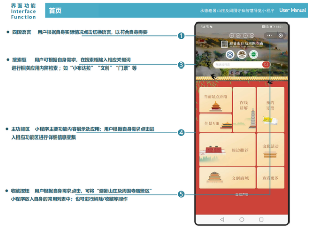 避暑山莊寺廟智慧導(dǎo)覽小程序界面